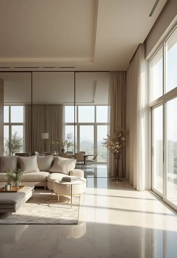 30 Mirror Wall Ideas to Brighten and Expand Any Room 16. Mirrors as Room Dividers