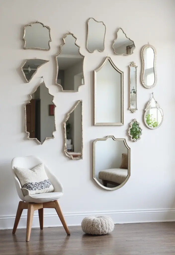 30 Mirror Wall Ideas to Brighten and Expand Any Room 19. Custom Mirror Shapes