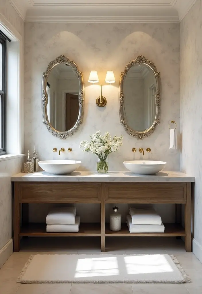 30 Mirror Wall Ideas to Brighten and Expand Any Room 22. Accent Mirrors in Bathrooms