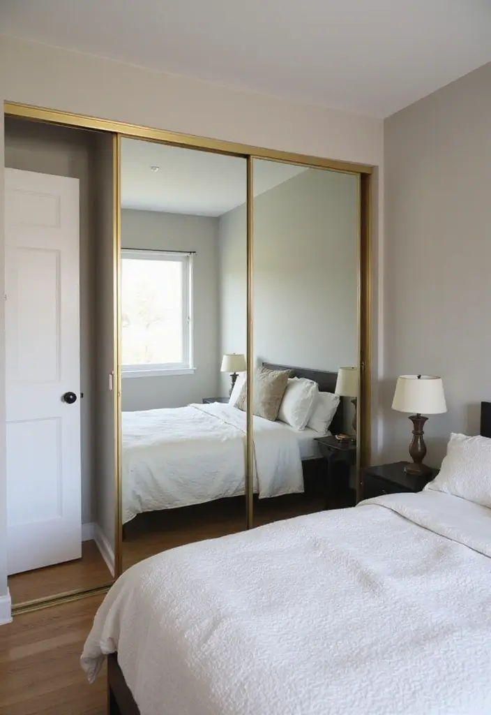 30 Mirror Wall Ideas to Brighten and Expand Any Room 5. Sliding Mirror Doors