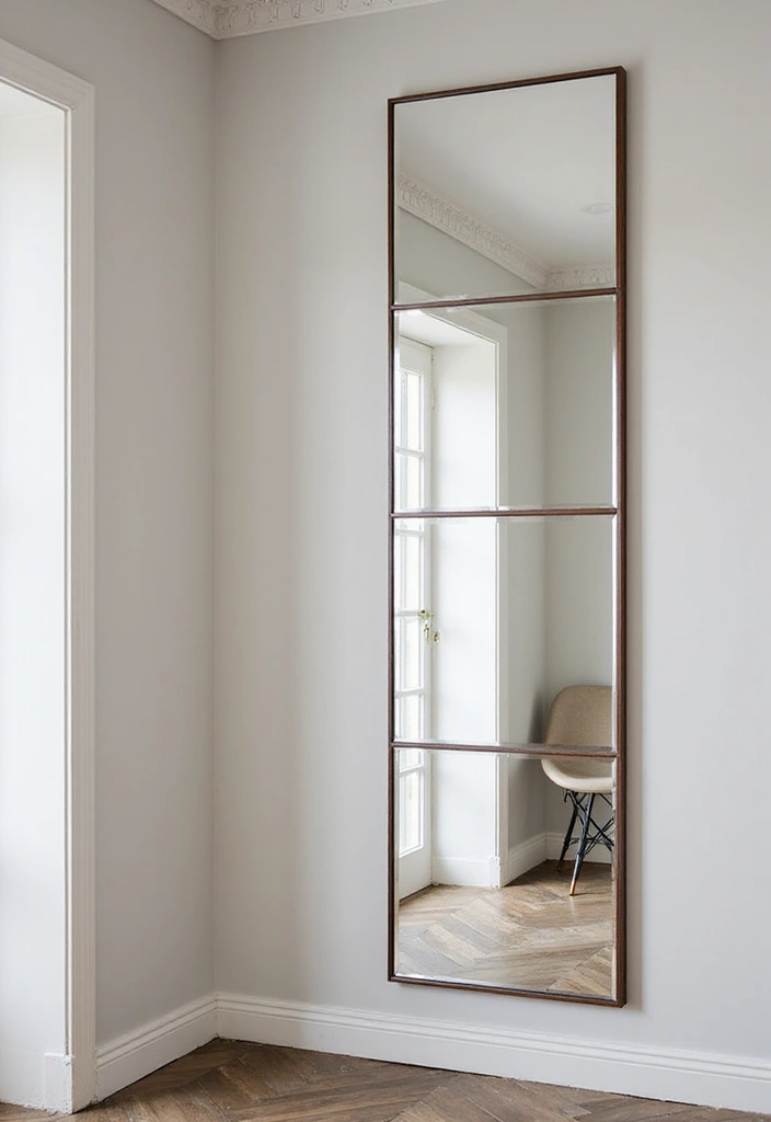 30 Mirror Wall Ideas to Brighten and Expand Any Room 6. Vertical Mirror Panels