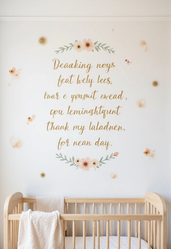 30 Nursery Wall Ideas That Are Cute, Calm, and Creative - 10. Inspirational Quotes