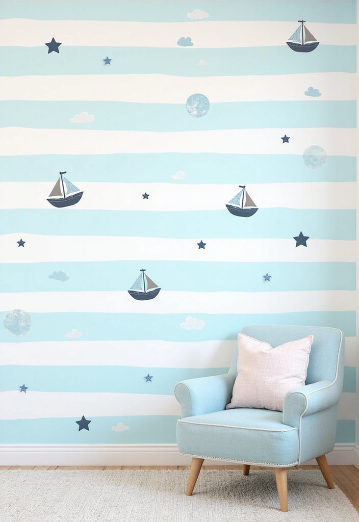 30 Nursery Wall Ideas That Are Cute, Calm, and Creative - 11. Nautical Touch