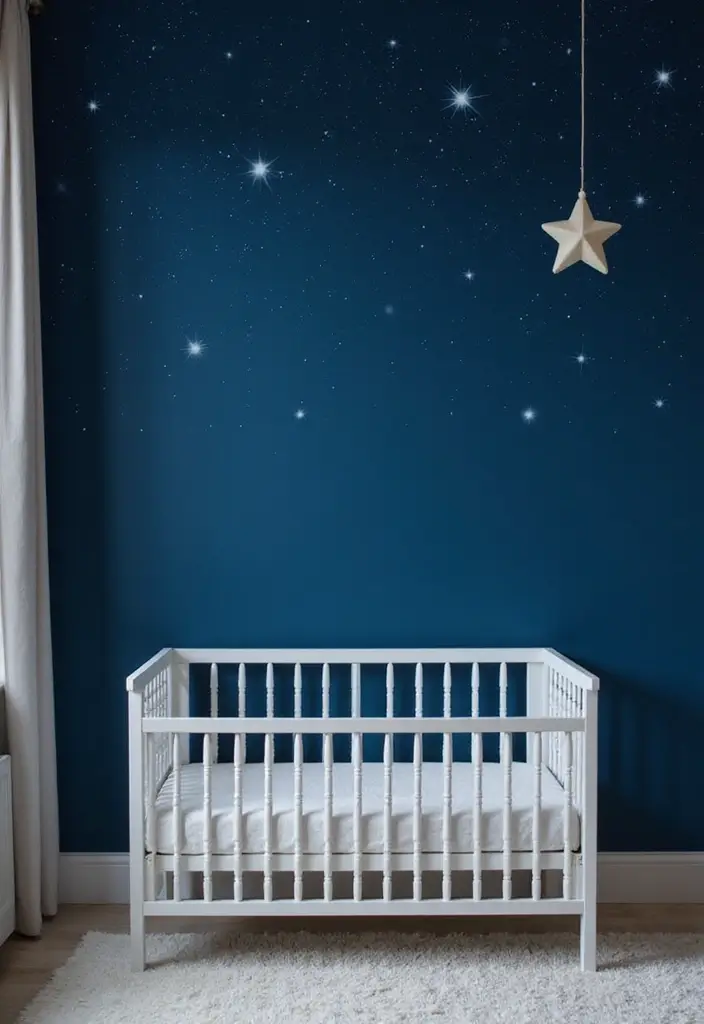 30 Nursery Wall Ideas That Are Cute, Calm, and Creative - 13. Starry Night