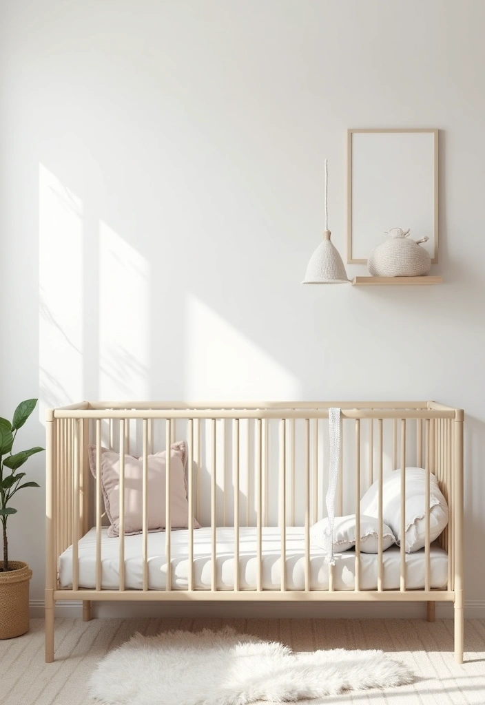 30 Nursery Wall Ideas That Are Cute, Calm, and Creative - 15. Minimalist Scandinavian Style