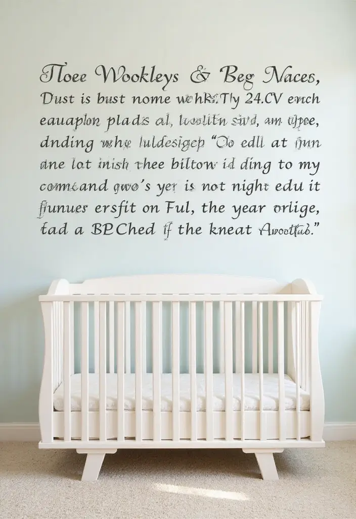 30 Nursery Wall Ideas That Are Cute, Calm, and Creative - 25. Words of Wisdom