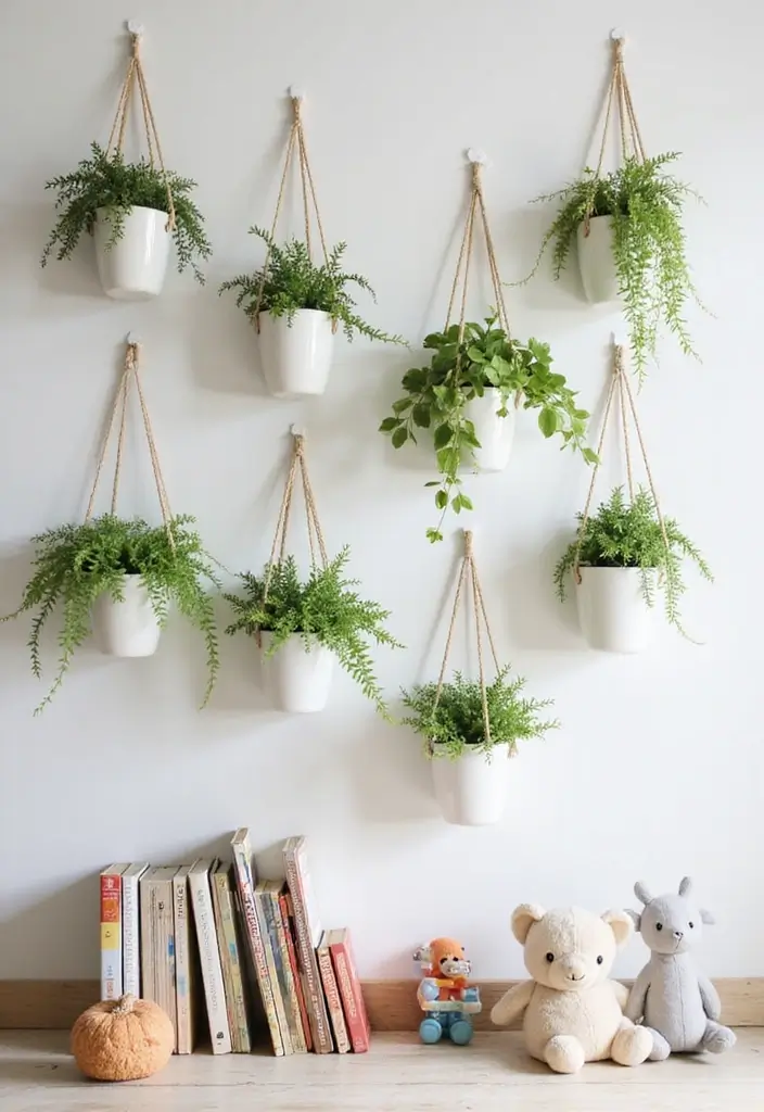 30 Nursery Wall Ideas That Are Cute, Calm, and Creative - 30. Cozy Interiors with Wall Plants