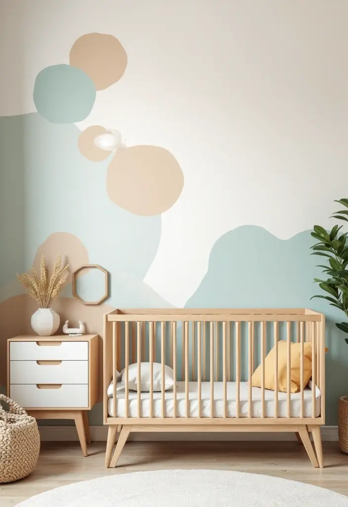 30 Nursery Wall Ideas That Are Cute, Calm, and Creative - 6. Geometric Patterns