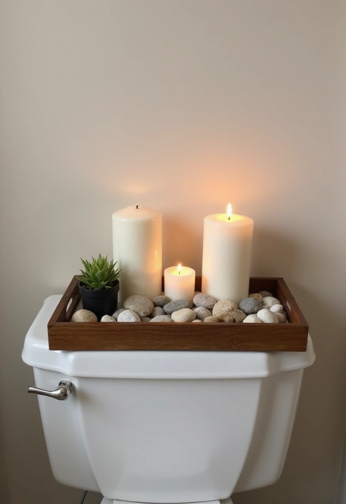 30 Over-the-Toilet Storage Ideas That Are Smart and Stylish - 10. Stylish Toilet Tank Tray