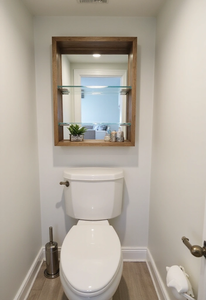 30 Over-the-Toilet Storage Ideas That Are Smart and Stylish - 25. Clever Use of Mirrors