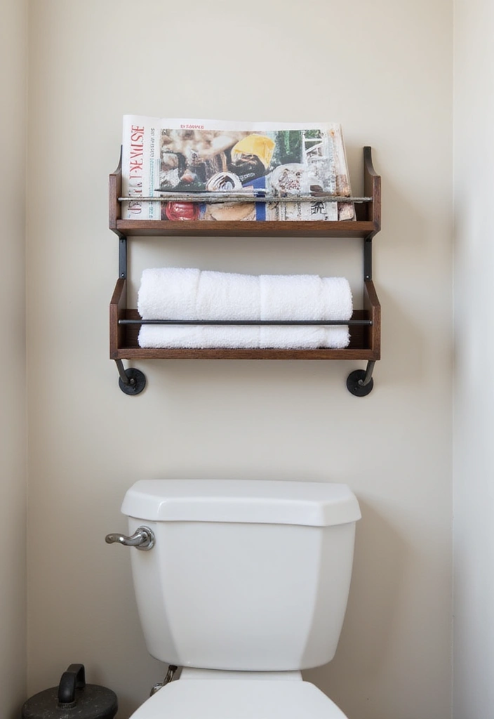 30 Over-the-Toilet Storage Ideas That Are Smart and Stylish - 30. Wall-mounted Magazine Racks