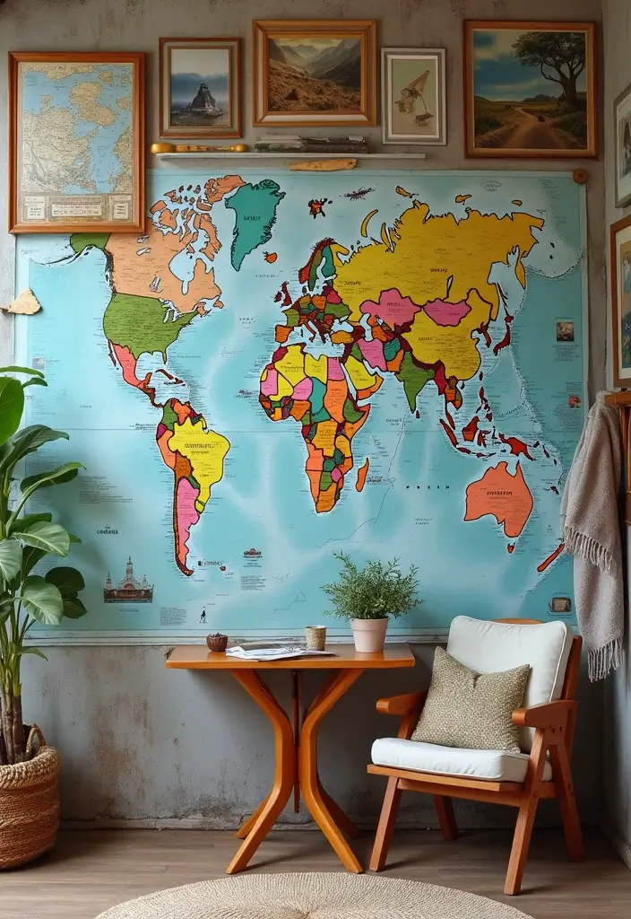 30 Photo Frame Wall Ideas for a Personalized Home Gallery - 12. Travel Memories