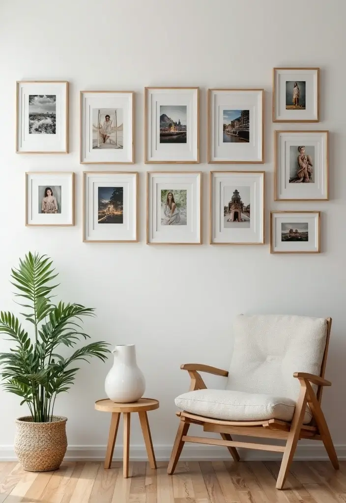 30 Photo Frame Wall Ideas for a Personalized Home Gallery - 16. Artistic Frames