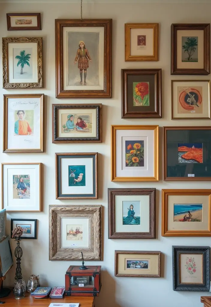 30 Photo Frame Wall Ideas for a Personalized Home Gallery - 2. Eclectic Mix