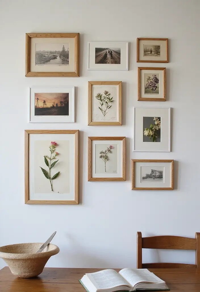 30 Photo Frame Wall Ideas for a Personalized Home Gallery - 21. Curated Collections
