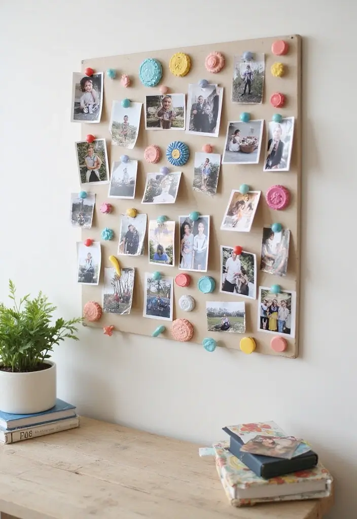 30 Photo Frame Wall Ideas for a Personalized Home Gallery - 24. Magnetic Photo Wall