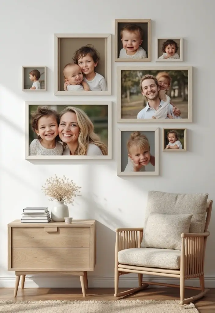 30 Photo Frame Wall Ideas for a Personalized Home Gallery - 29. The Family Portrait Wall