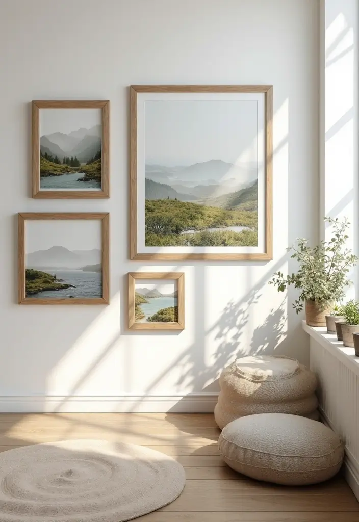 30 Photo Frame Wall Ideas for a Personalized Home Gallery - 9. Nature-Inspired