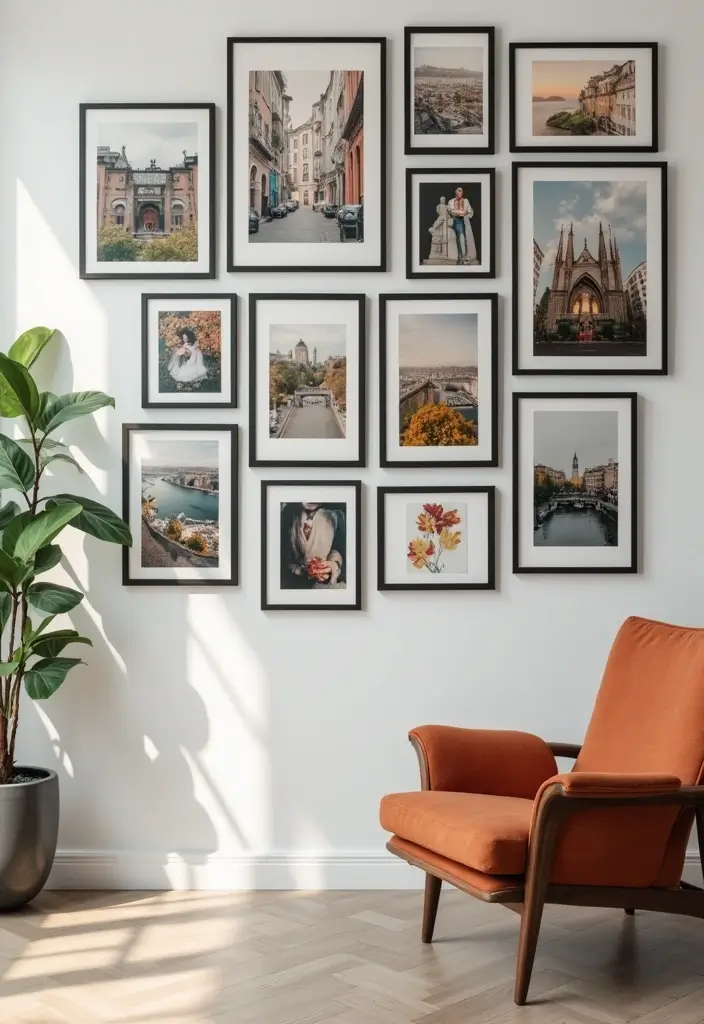30 Photo Storage Ideas to Protect Your Precious Memories - 2. Wall Collage of Memories