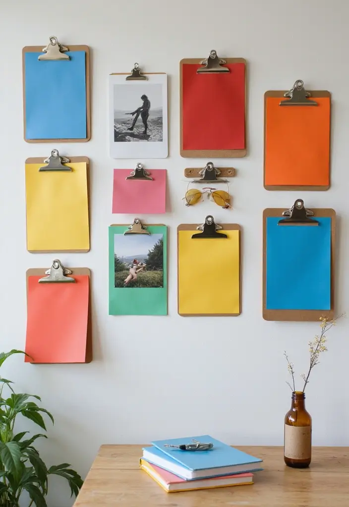 30 Photo Storage Ideas to Protect Your Precious Memories - 9. Customizable Clipboards for Photo Displays