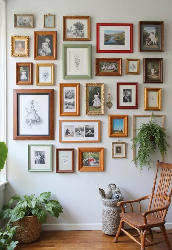 30 Picture Wall Ideas to Transform Any Blank Space 1 30 Picture Wall Ideas to Transform Any Blank Space - 1. Eclectic Mix of Frames