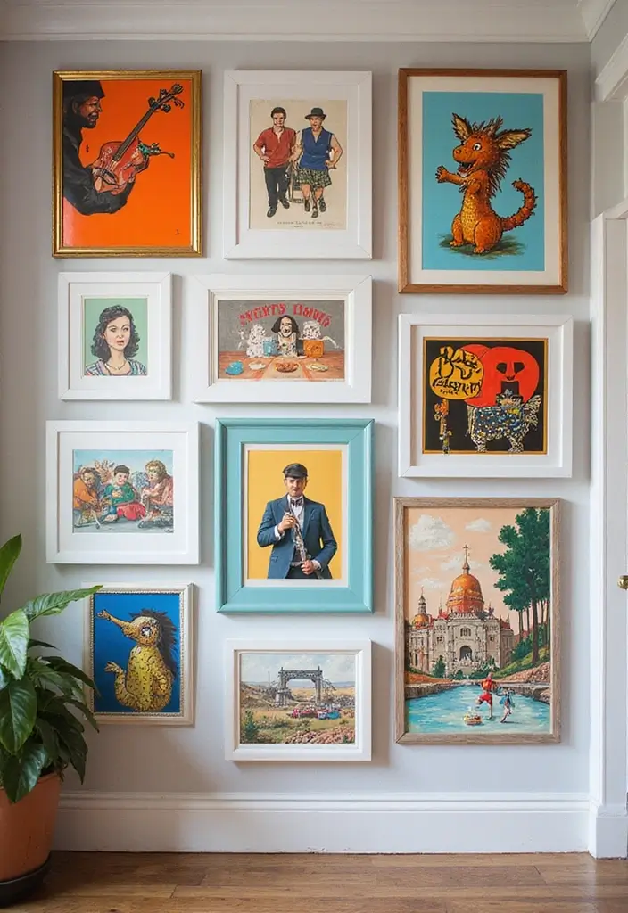 30 Picture Wall Ideas to Transform Any Blank Space 76 30 Picture Wall Ideas to Transform Any Blank Space - 12. Artful Mismatches