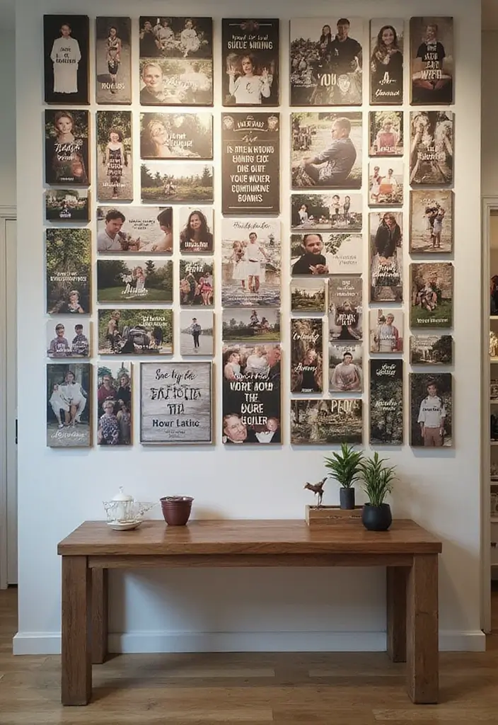 30 Picture Wall Ideas to Transform Any Blank Space 83 30 Picture Wall Ideas to Transform Any Blank Space - 13. Story Wall with Captions