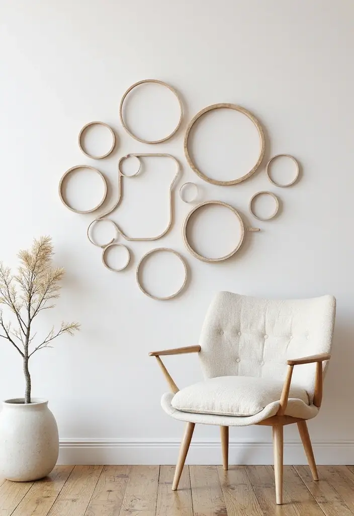 30 Picture Wall Ideas to Transform Any Blank Space 90 30 Picture Wall Ideas to Transform Any Blank Space - 14. Circular Frame Arrangement