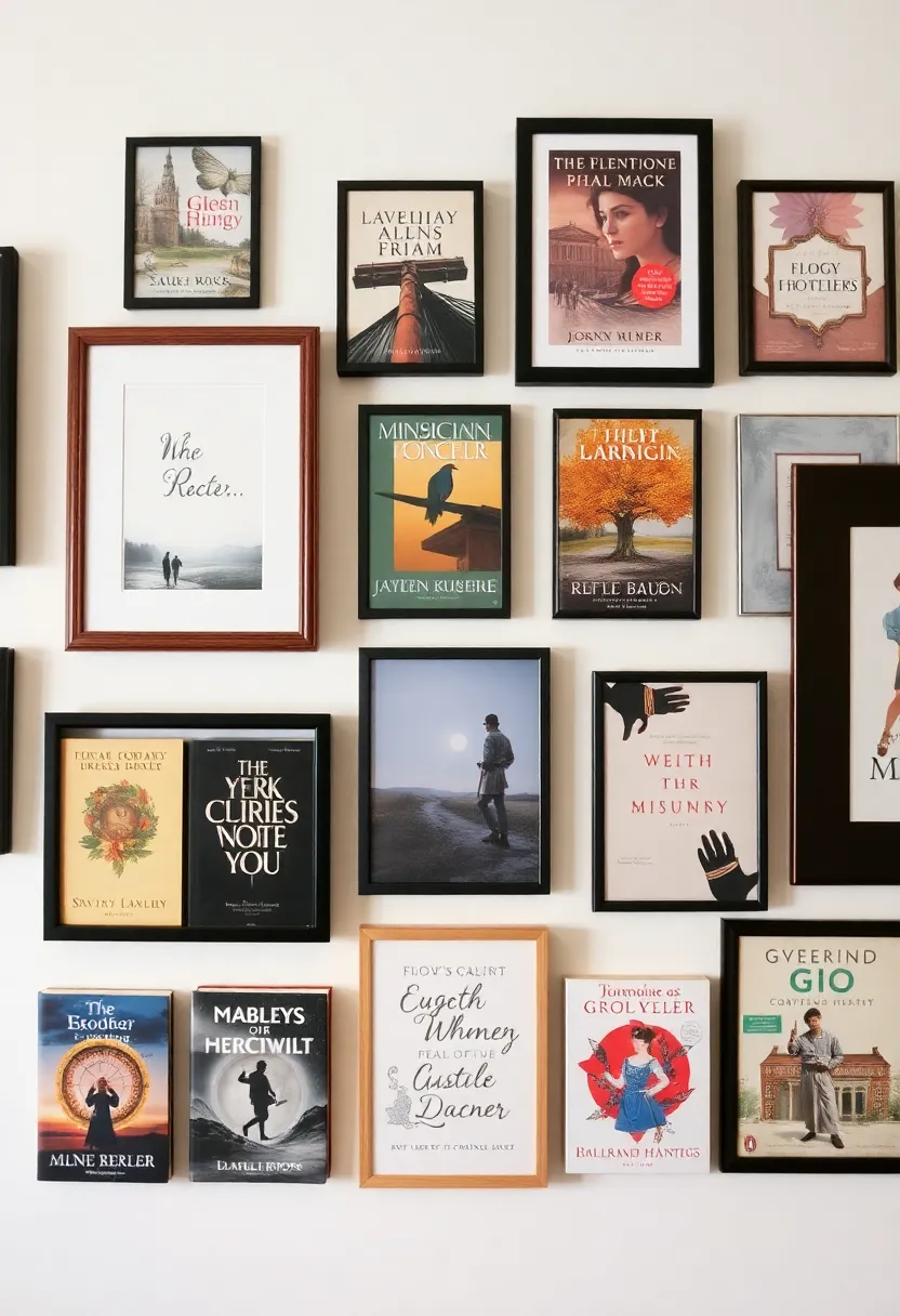 30 Picture Wall Ideas to Transform Any Blank Space 166 30 Picture Wall Ideas to Transform Any Blank Space - 26. Art and Books Collaboration