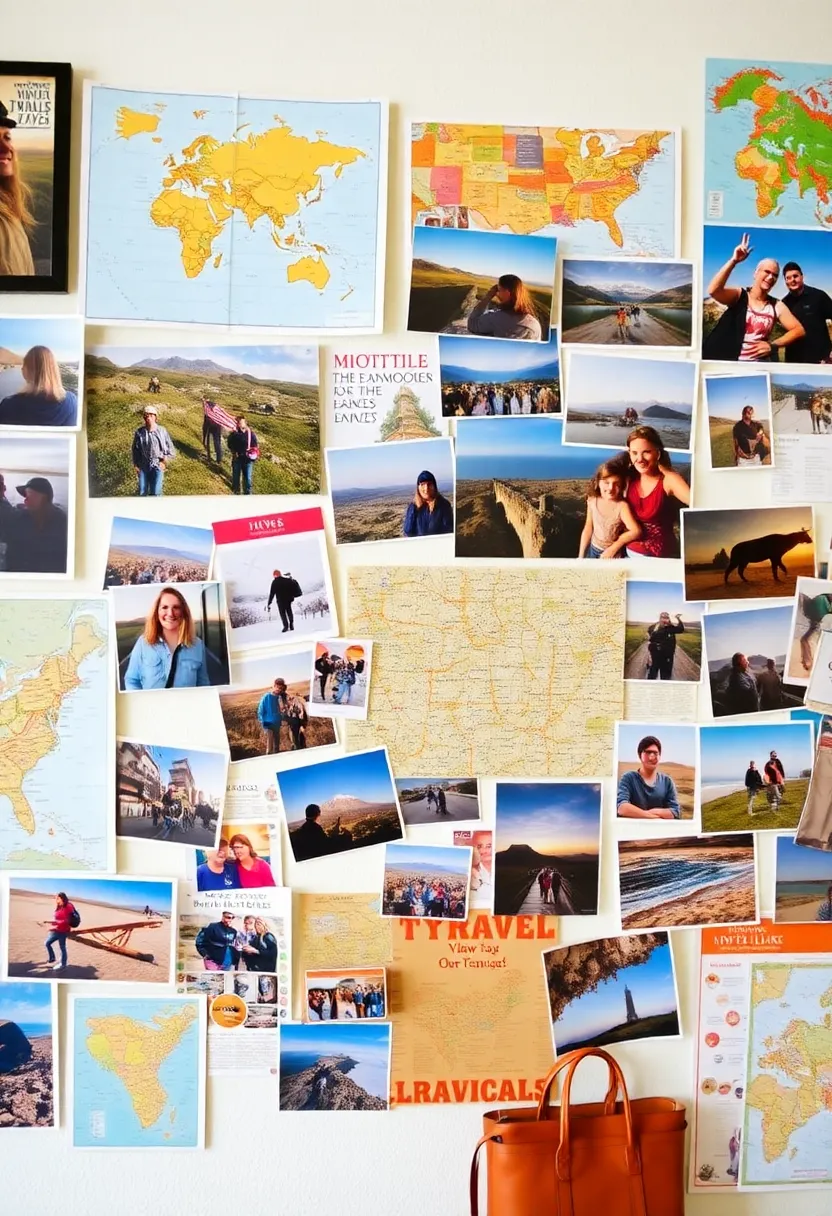 30 Picture Wall Ideas to Transform Any Blank Space 185 30 Picture Wall Ideas to Transform Any Blank Space - 29. Travel Memories Wall