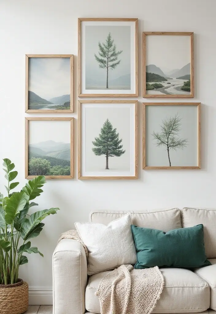 30 Picture Wall Ideas to Transform Any Blank Space 15 30 Picture Wall Ideas to Transform Any Blank Space - 3. Nature-Inspired Art