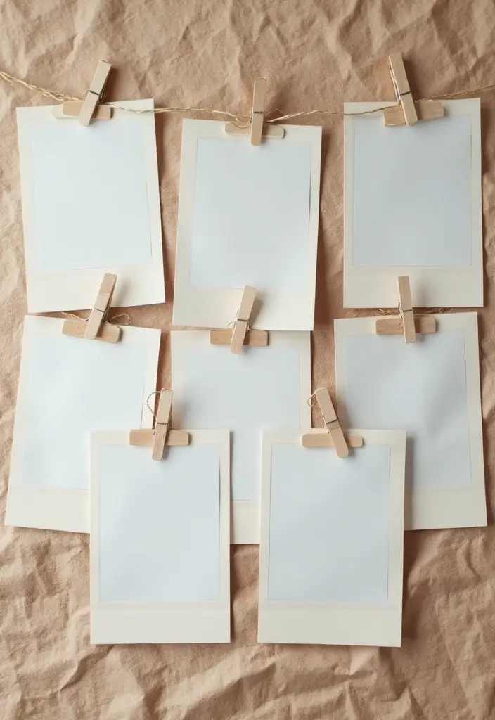 30 Polaroid Wall Ideas That Are Cute and Aesthetic - 27. Natural Wood Accents