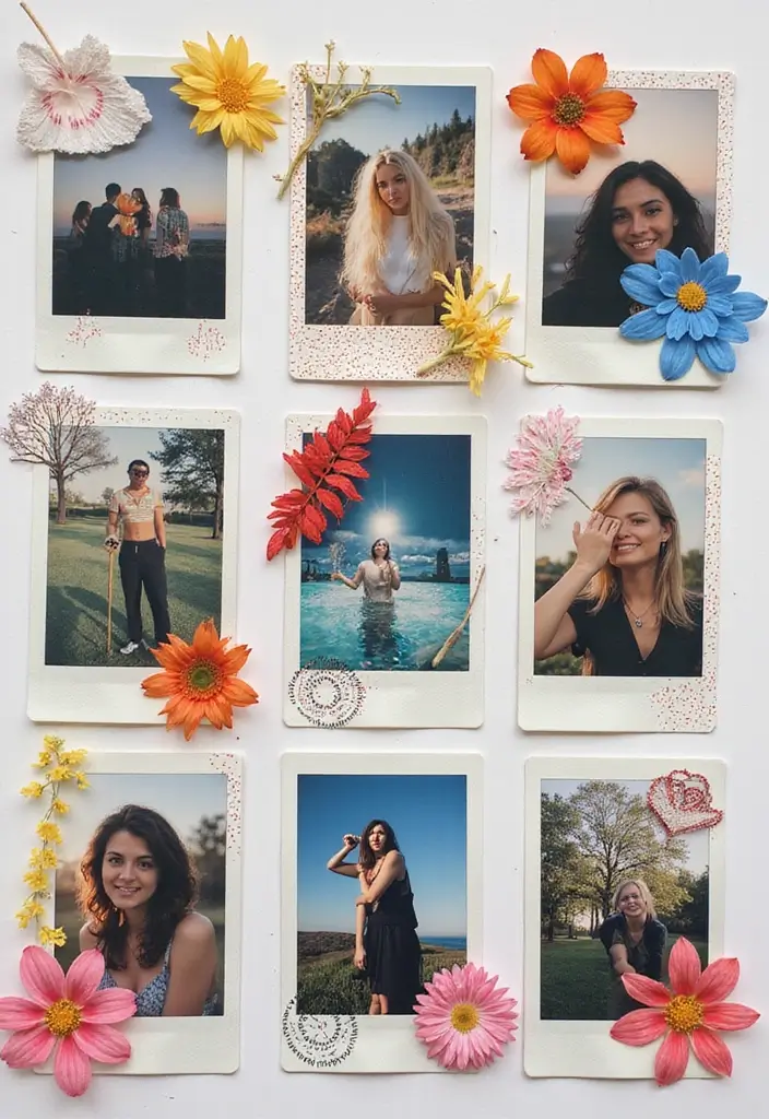 30 Polaroid Wall Ideas That Are Cute and Aesthetic - 29. Artistic Overlays
