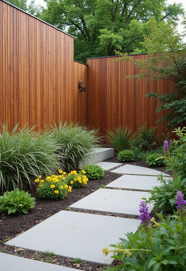 30 Retaining Wall Ideas That Combine Function and Beauty - 30. Vertical Wood Slat Walls