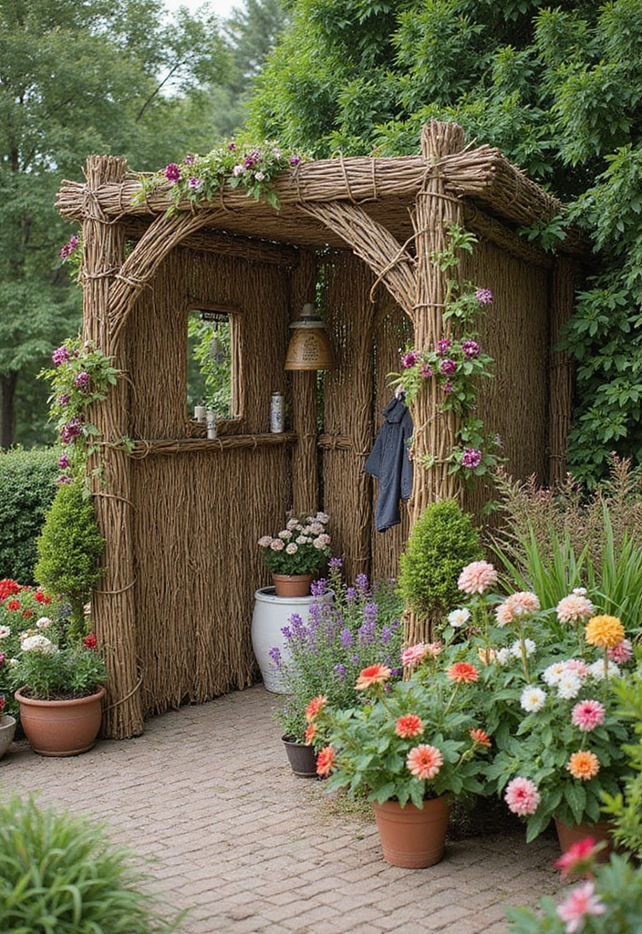 30 Retaining Wall Ideas That Combine Function and Beauty - 9. Woven Willow Fences