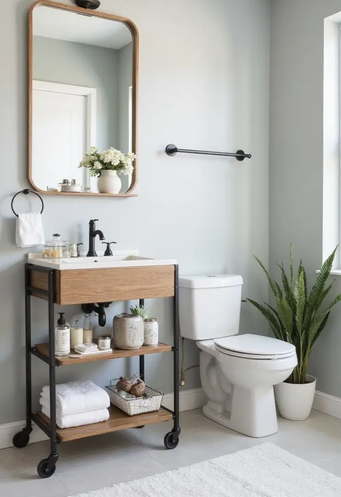 30 Room Storage Ideas for Every Space and Style - 17. Bathroom Storage Carts