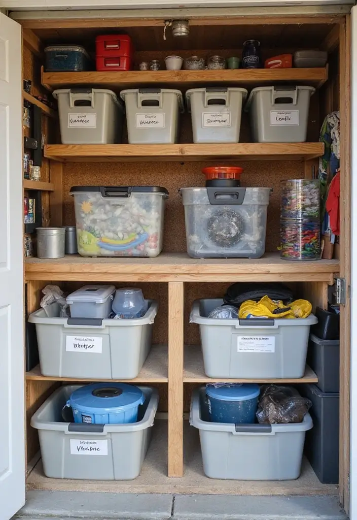 30 Shed Storage Ideas to Keep Tools and Gear in Order - 15. Seasonal Storage Plan