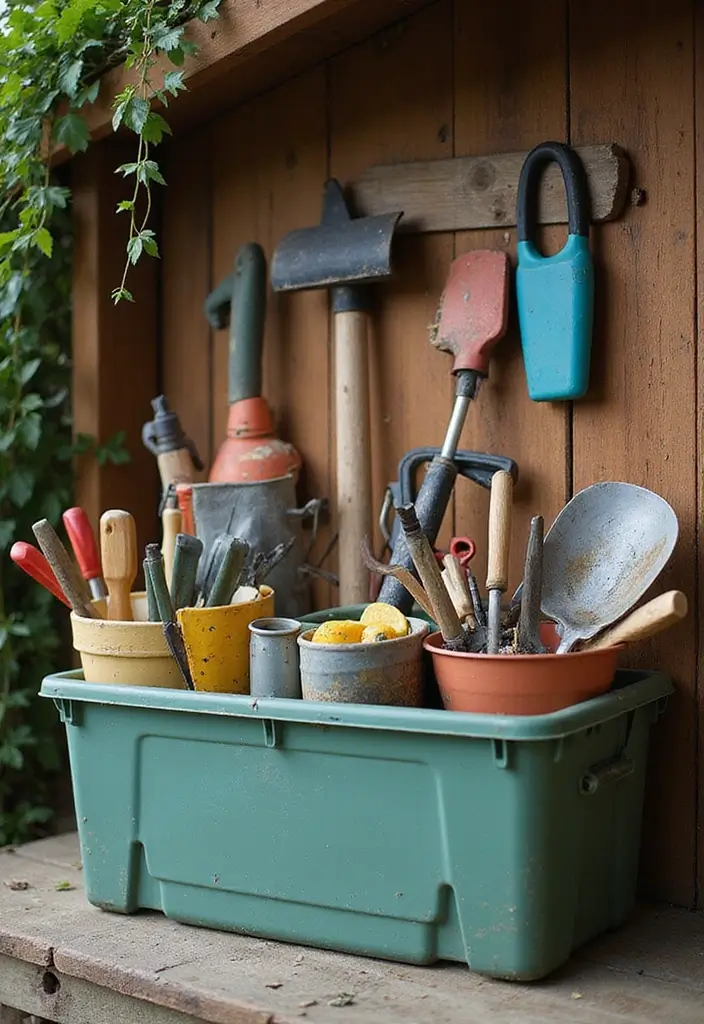 30 Shed Storage Ideas to Keep Tools and Gear in Order - 22. Gardening Supply Caddy