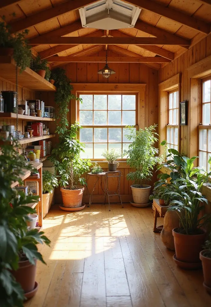 30 Shed Storage Ideas to Keep Tools and Gear in Order - 23. Sunlight Utilization