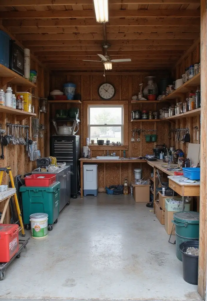 30 Shed Storage Ideas to Keep Tools and Gear in Order - 29. Clearing Out Unused Items