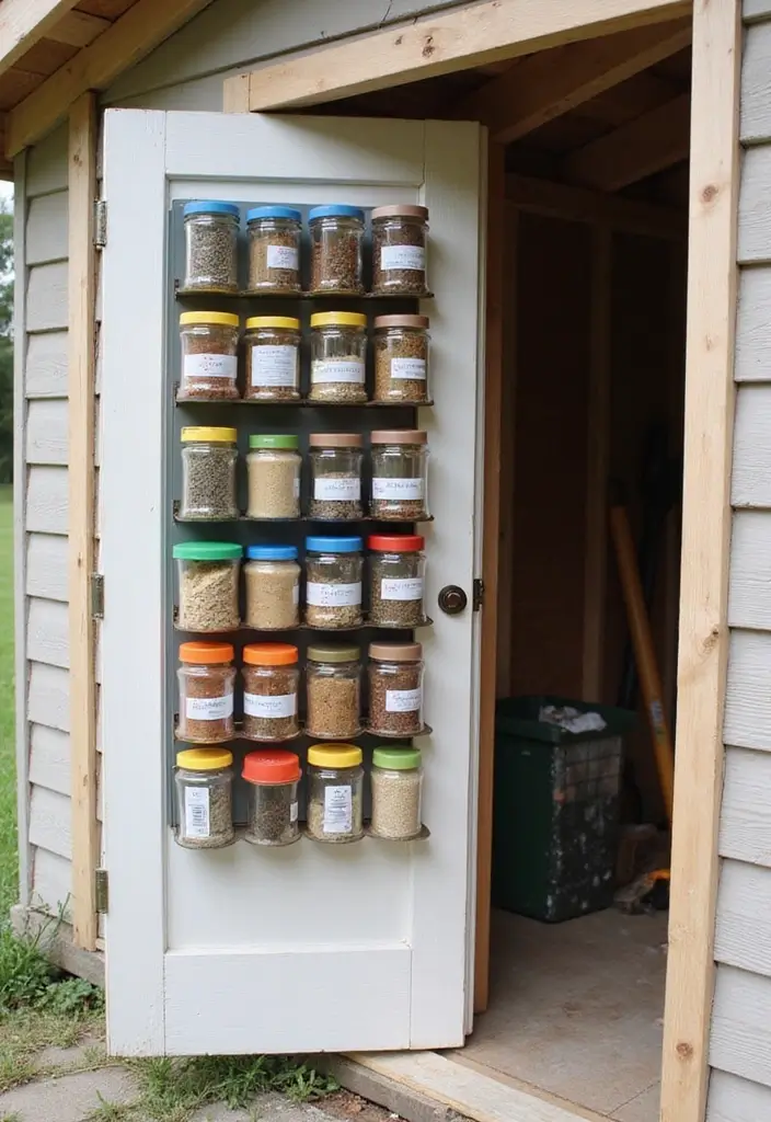 30 Shed Storage Ideas to Keep Tools and Gear in Order - 3. Magnetic Spice Racks