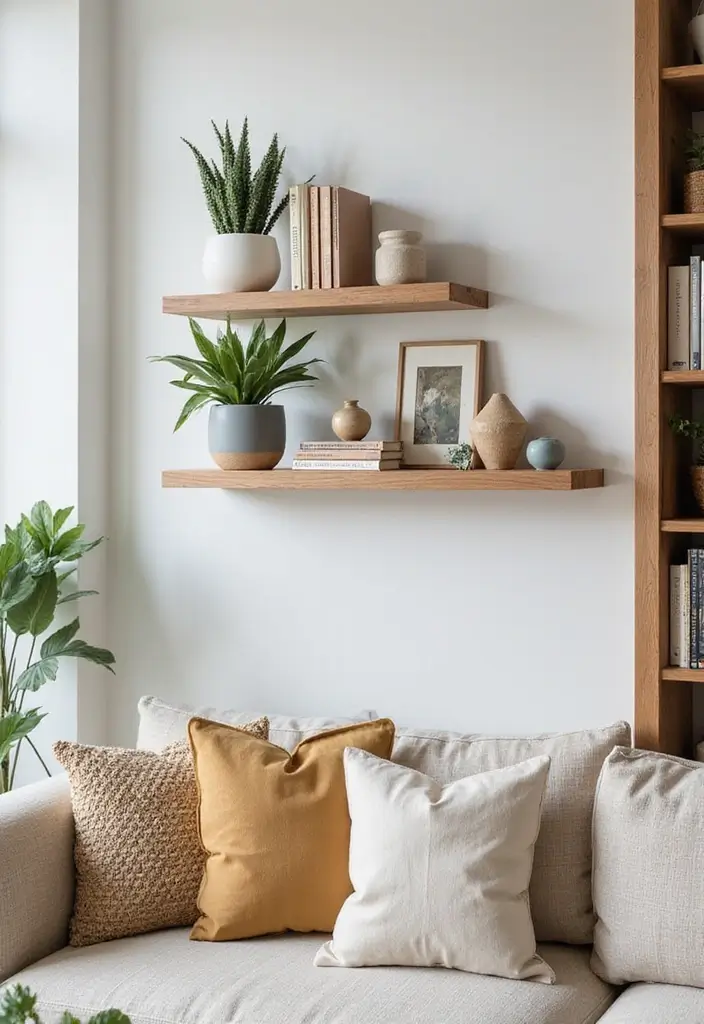 30 Small Apartment Storage Ideas for Big Style and Function - 1. Floating Shelves for Instant Style
