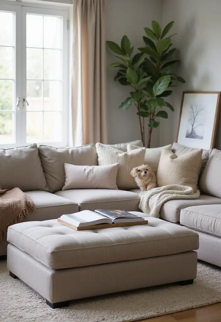 30 Small Apartment Storage Ideas for Big Style and Function - 12. Stylish Storage Ottomans