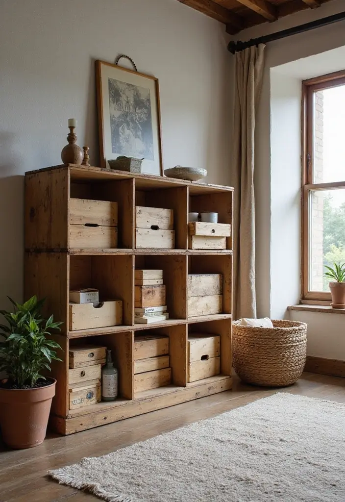 30 Small Apartment Storage Ideas for Big Style and Function - 14. Use Crates for Storage