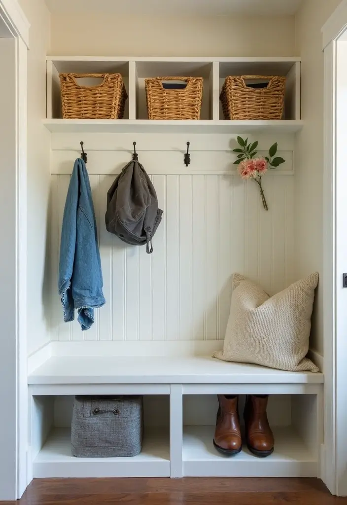 30 Small Apartment Storage Ideas for Big Style and Function - 19. Create a Mudroom with Hooks