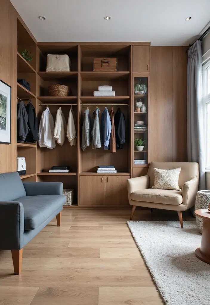 30 Small Apartment Storage Ideas for Big Style and Function - 28. Build a Closet Wall