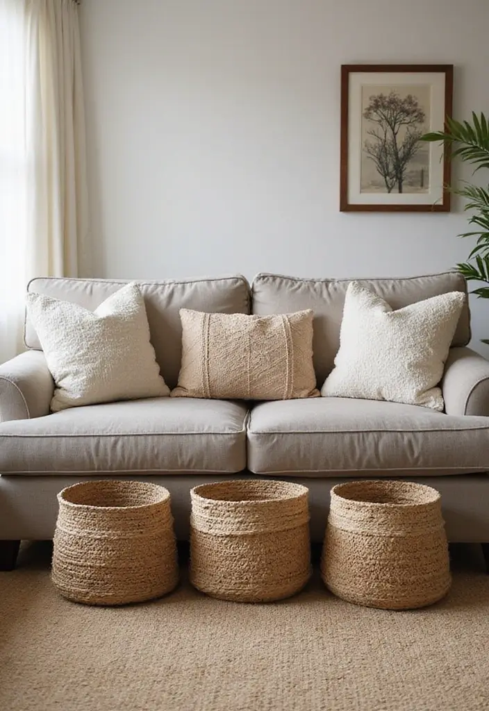 30 Small Apartment Storage Ideas for Big Style and Function - 6. Stylish Storage Baskets