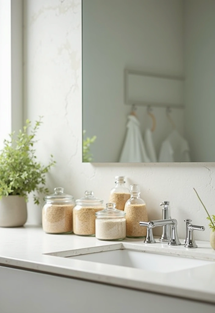 30 Small Bathroom Storage Ideas That Save Space Beautifully 12. Use Attractive Containers