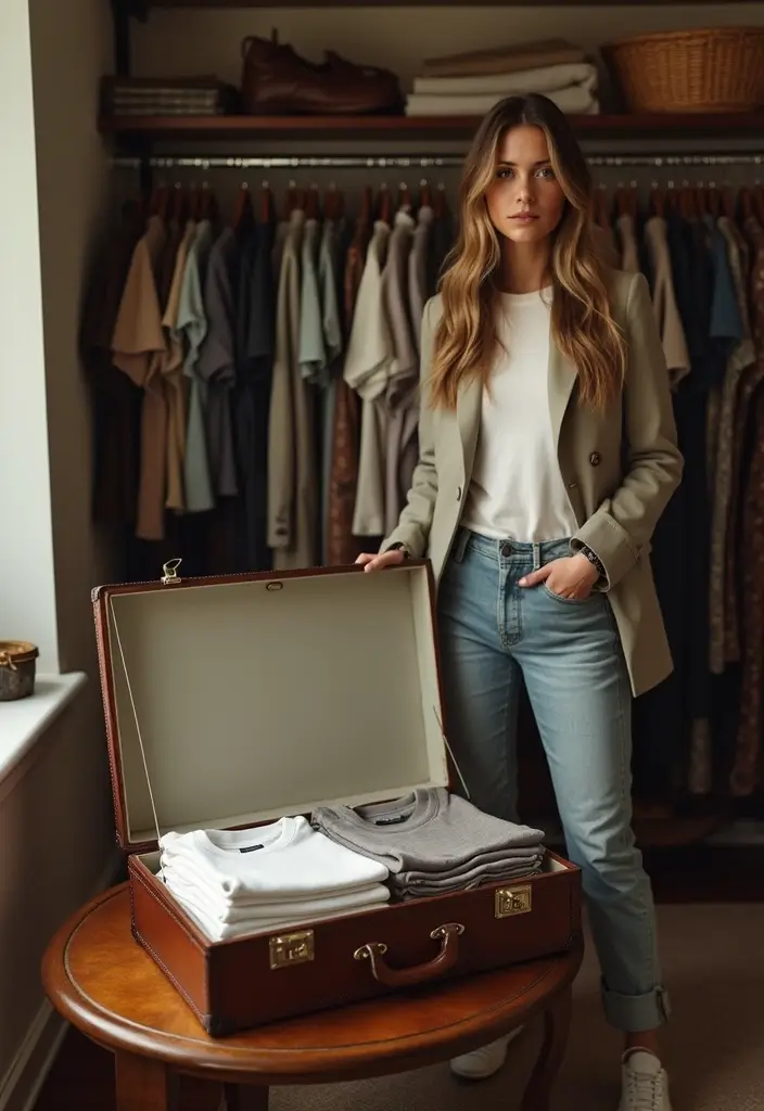 30 T Shirt Storage Ideas for a Perfectly Folded Closet 13. Repurpose Old Suitcases