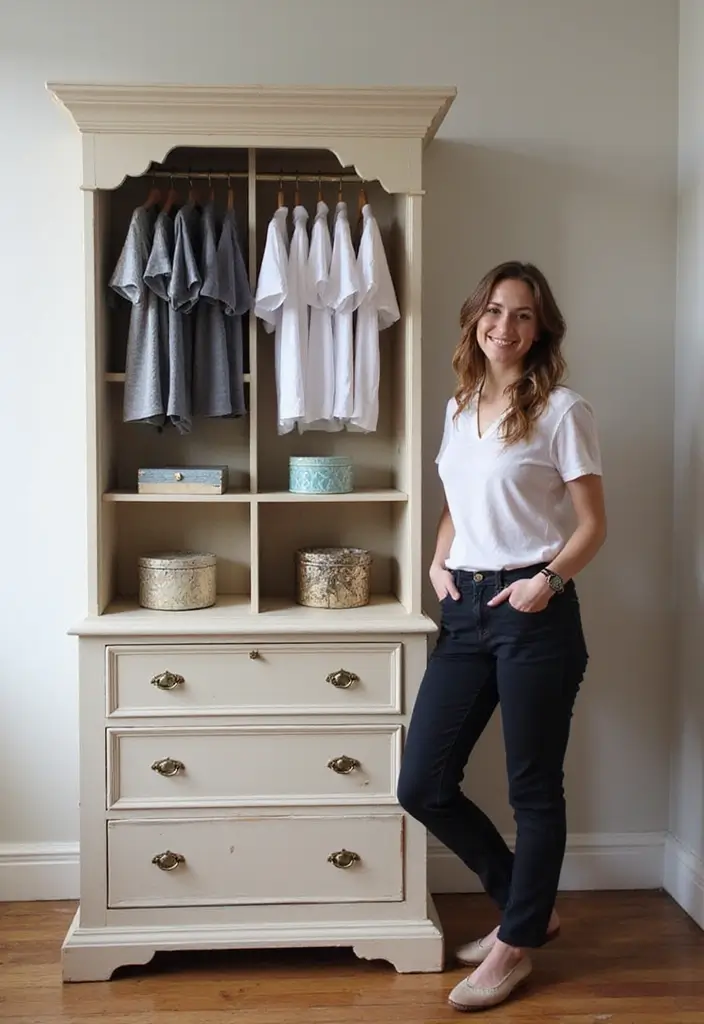 30 T Shirt Storage Ideas for a Perfectly Folded Closet 15. Repurposed Dressers